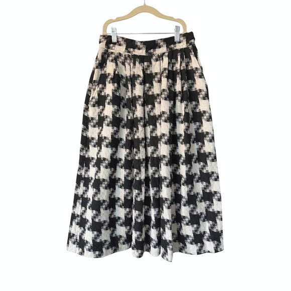 Norton & Company Dresses & Skirts - Vintage Norton & Company Houndstooth Midi Skirt w/ Pockets Women XS Office Siren